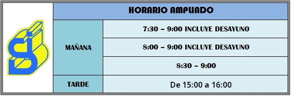 [Tabla con el horario ampliado]